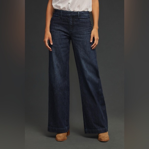 PILCRO GWEN MID-RISE TROUSER JEANS 25 Petite Anthropologie - Picture 2 of 9